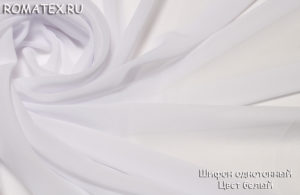 Ткань для рукоделия
 Шифон однотонный цвет белый