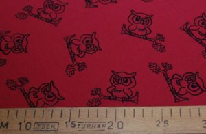 Швейная ткань
 Футер принт Совы на красном