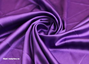 Шелковый 
 Атлас стрейч цвет фиолетовый